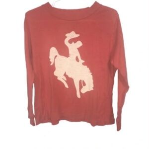 Willliams and Sons Red Long Sleeve Cowboy T-shirt